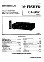 Fisher CA-9040 - Service Manual 